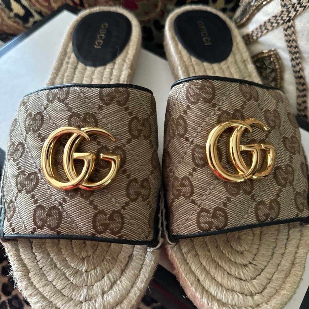 Gucci GG matelasse canvas espadrille Sandals